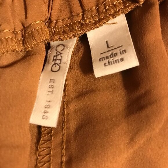 Boho Beaded Wide Strap Flowing Brown and Black Tank Top Shell - Picture 5 of 5